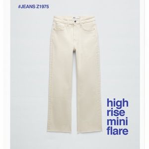 Zara high rise mini flare